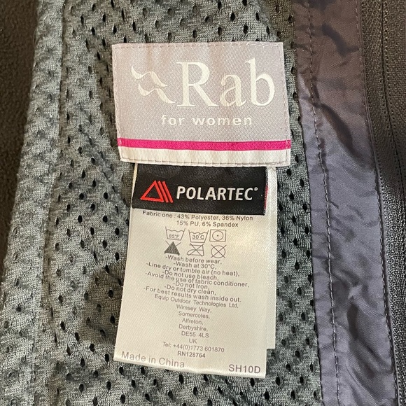 Rab Women’s Baltoro Lite Jacket QFS-51 Blue/Black Polartec Power Shield Small 10 - Picture 5 of 14